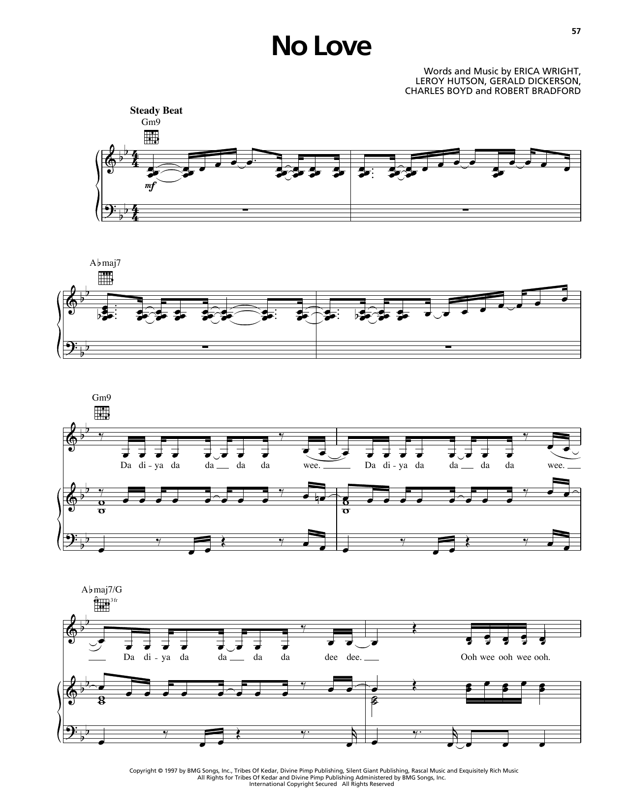 Erykah Badu No Love Sheet Music