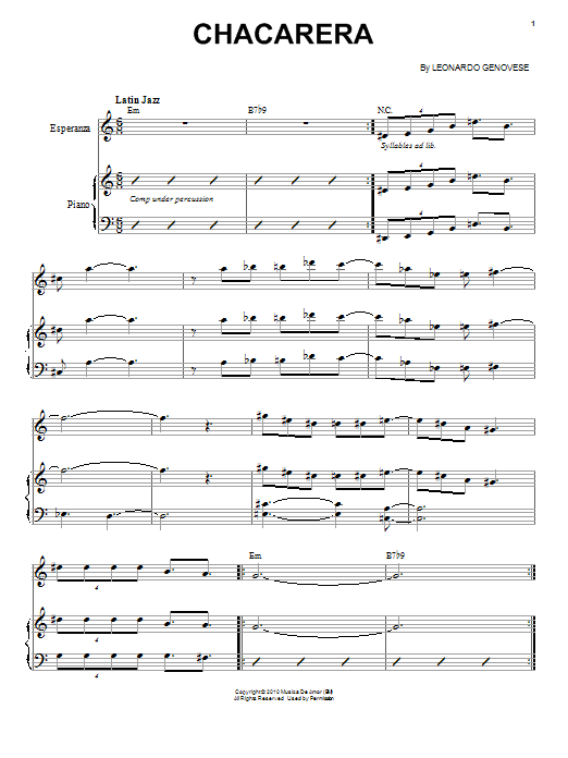Esperanza Spalding Chacarera Sheet Music