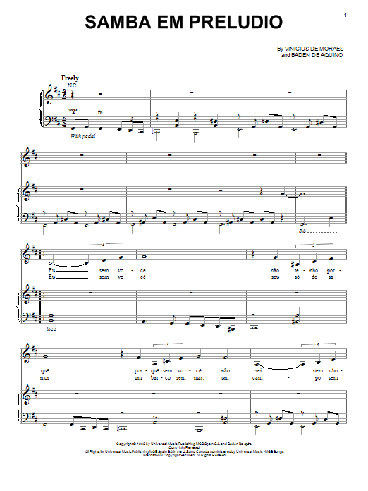 Esperanza Spalding Samba Em Preludio Sheet Music