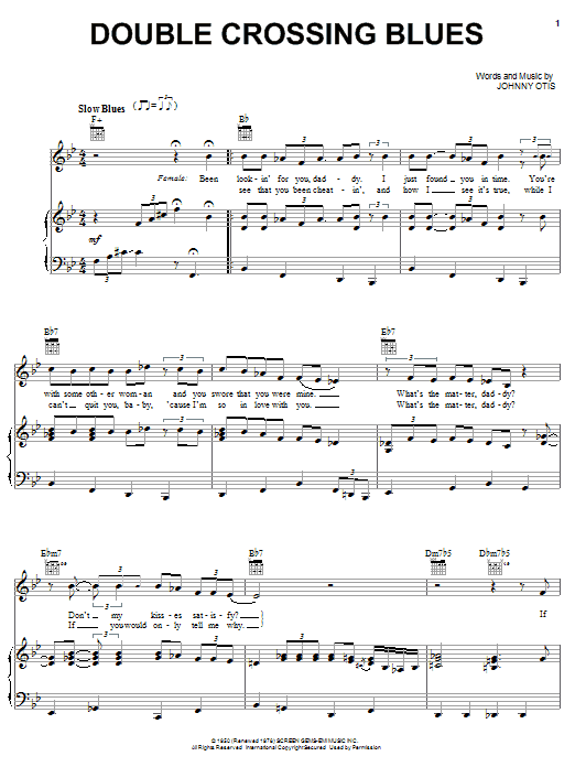 Esther Phillips Double Crossing Blues Sheet Music