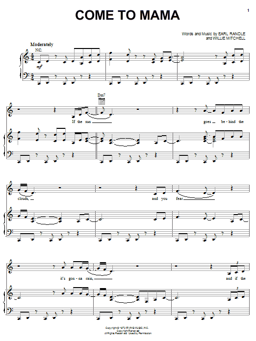 Etta James Come To Mama Sheet Music