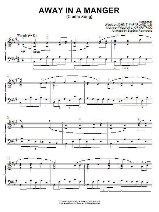 Eugénie Rocherolle Away In A Manger Sheet Music