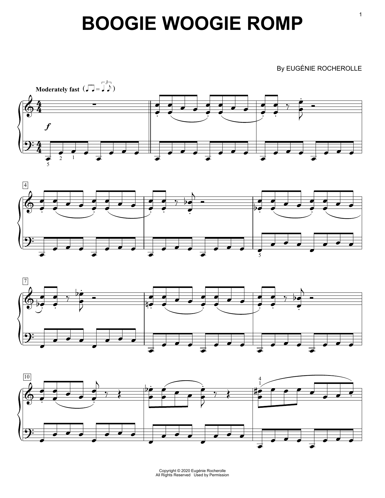 Eugénie Rocherolle Boogie Woogie Romp [Boogie-woogie version] Sheet Music