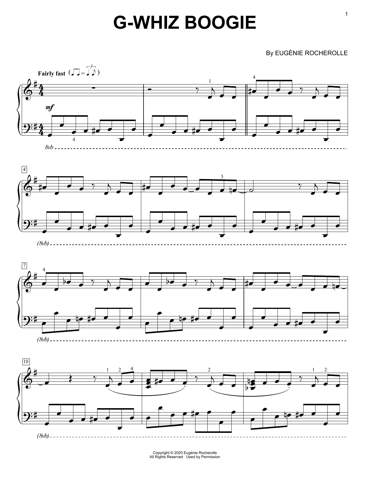 Eugénie Rocherolle G-Whiz Boogie [Boogie-woogie version] Sheet Music