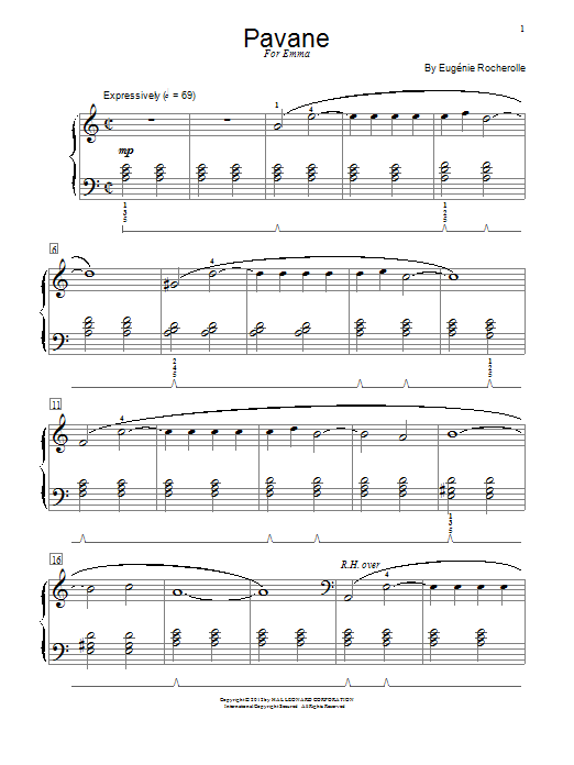 Eugénie Rocherolle Pavane Sheet Music