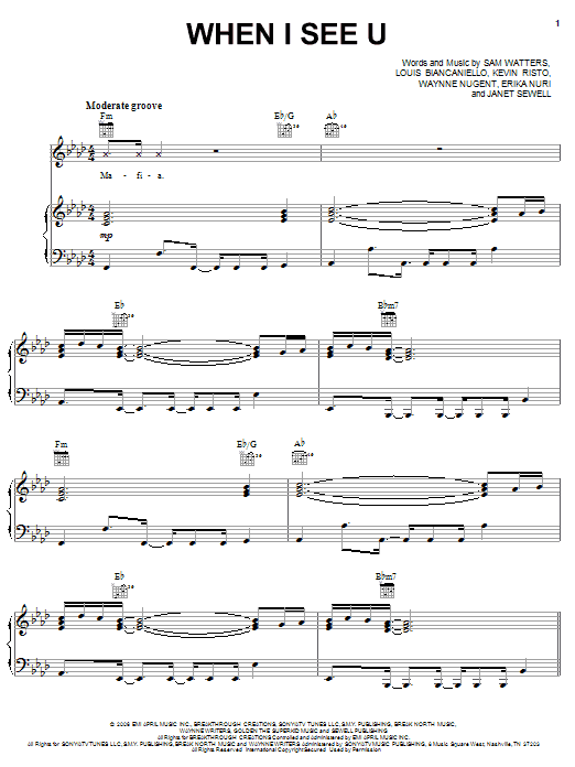 Fantasia When I See U Sheet Music