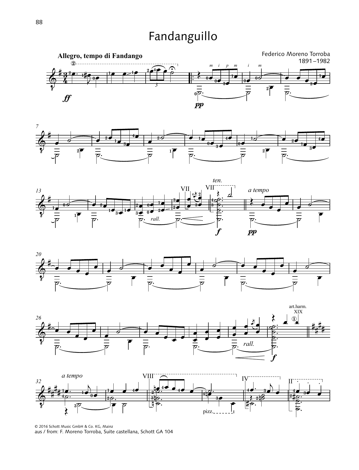 Federico Moreno-Torroba Fandanguillo Sheet Music