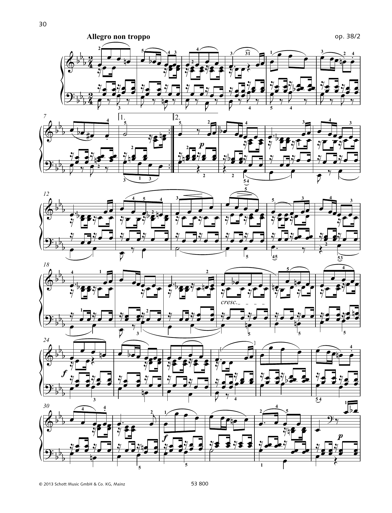 Felix Mendelssohn Bartholdy Allegro non troppo Sheet Music