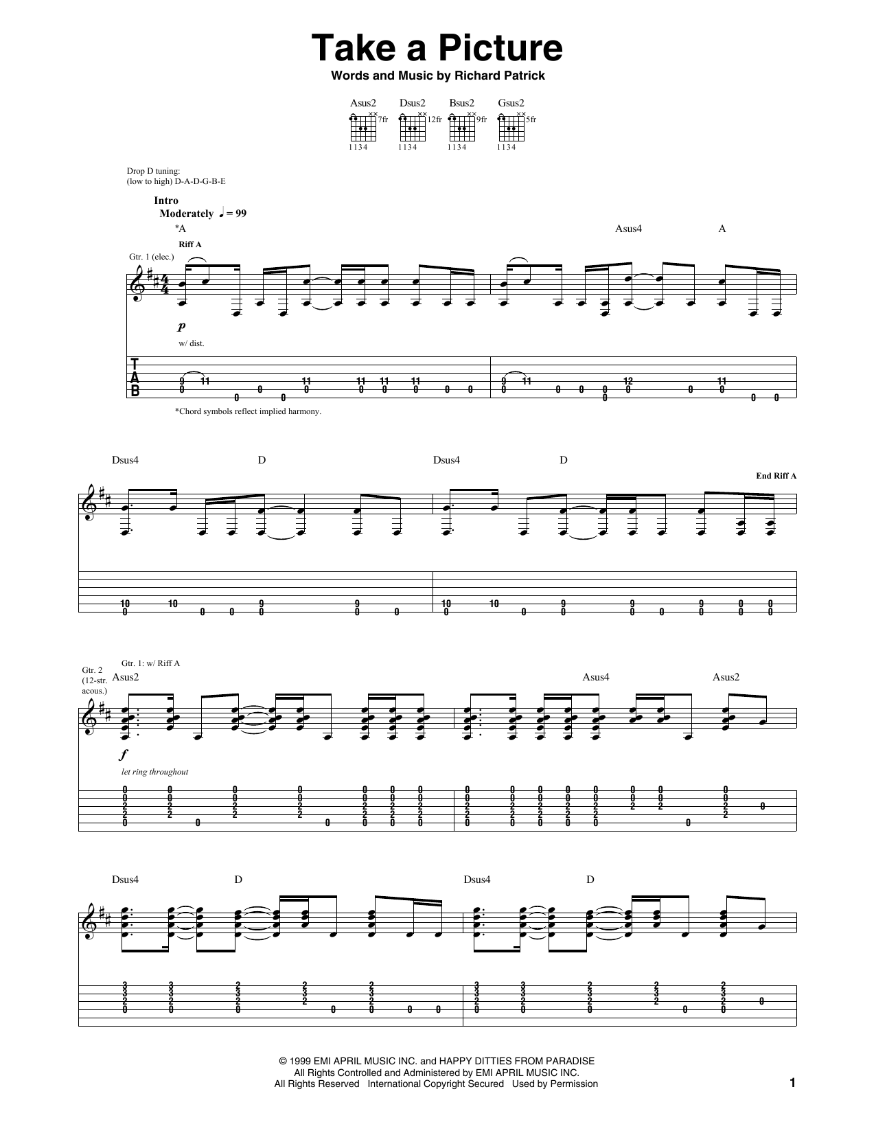 Filter Take A Picture Sheet Music