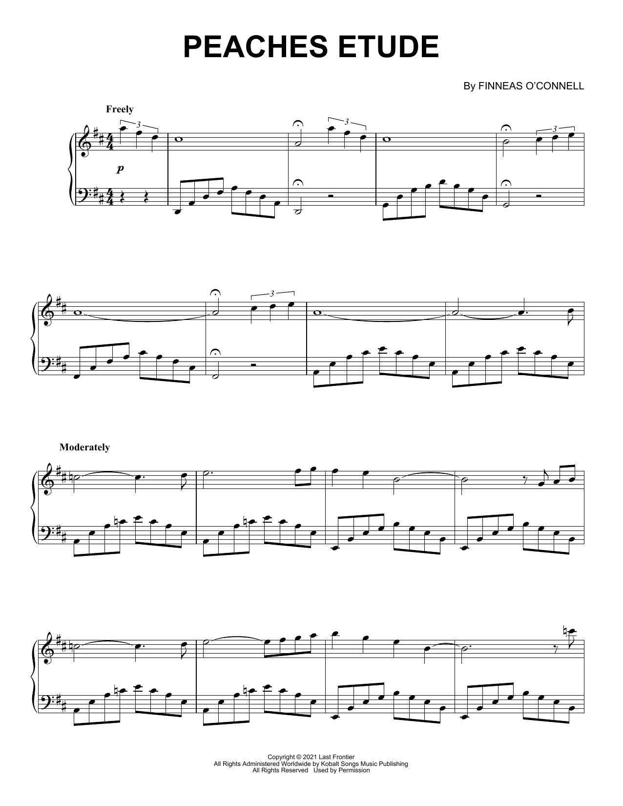 FINNEAS Peaches Etude Sheet Music