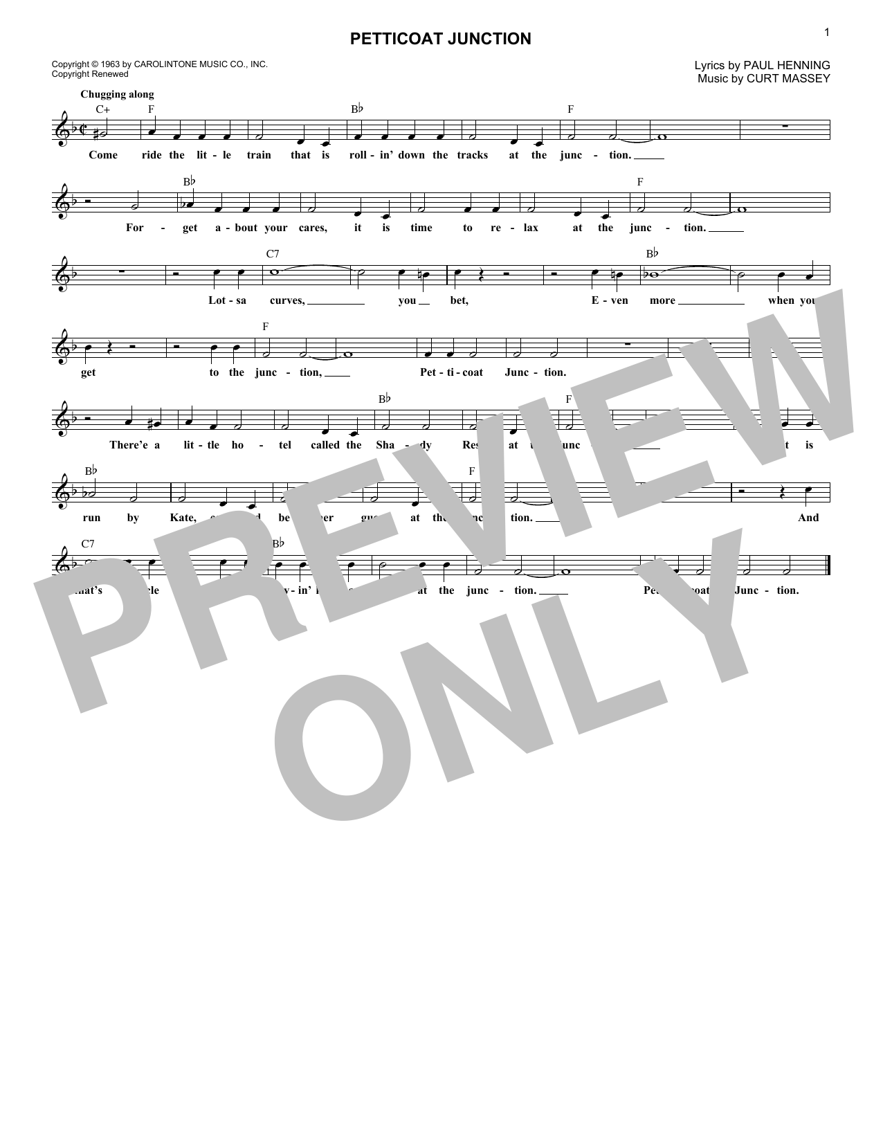 Flatt and Scruggs Petticoat Junction Sheet Music