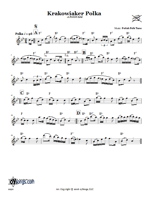 Folk Tune Krakowiaker Polka (A Polish Tune) Sheet Music