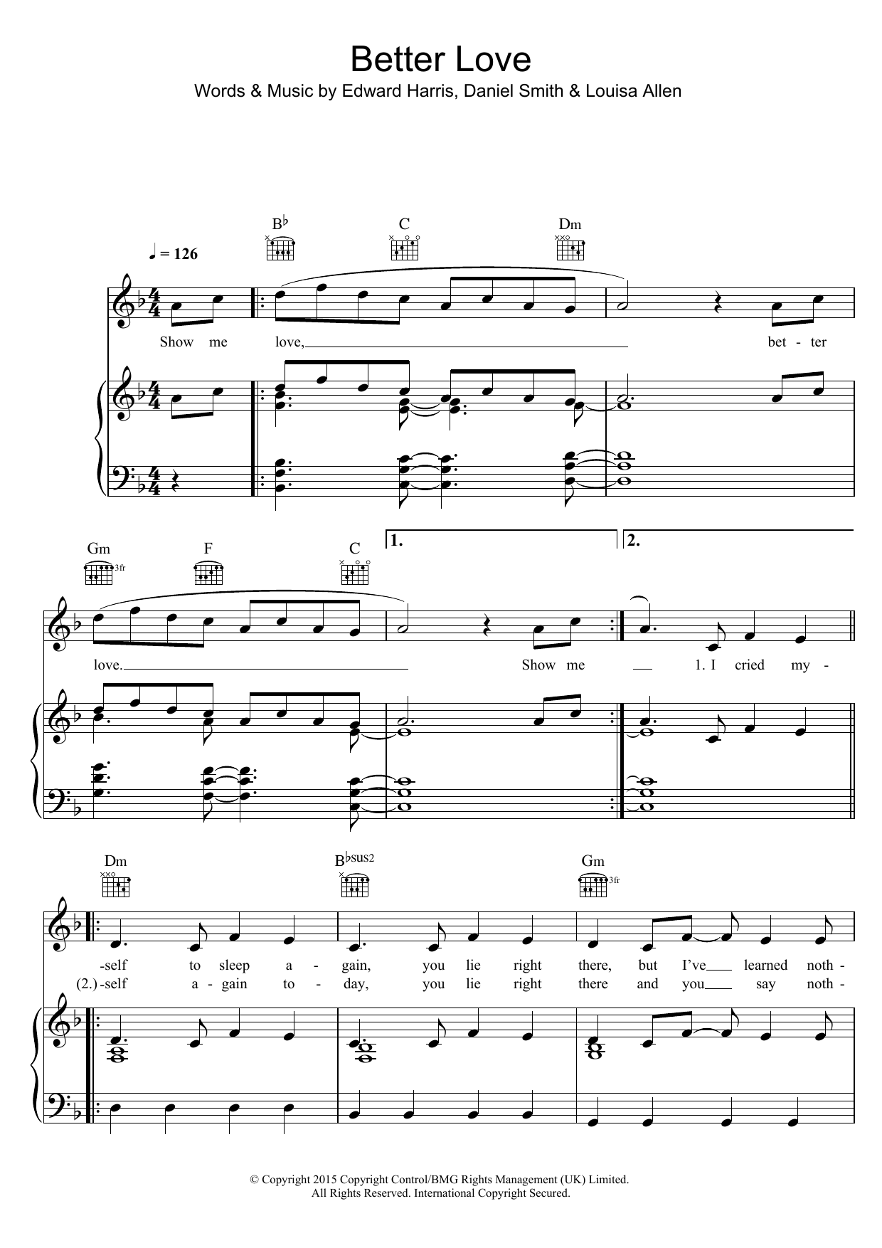 Foxes Better Love Sheet Music