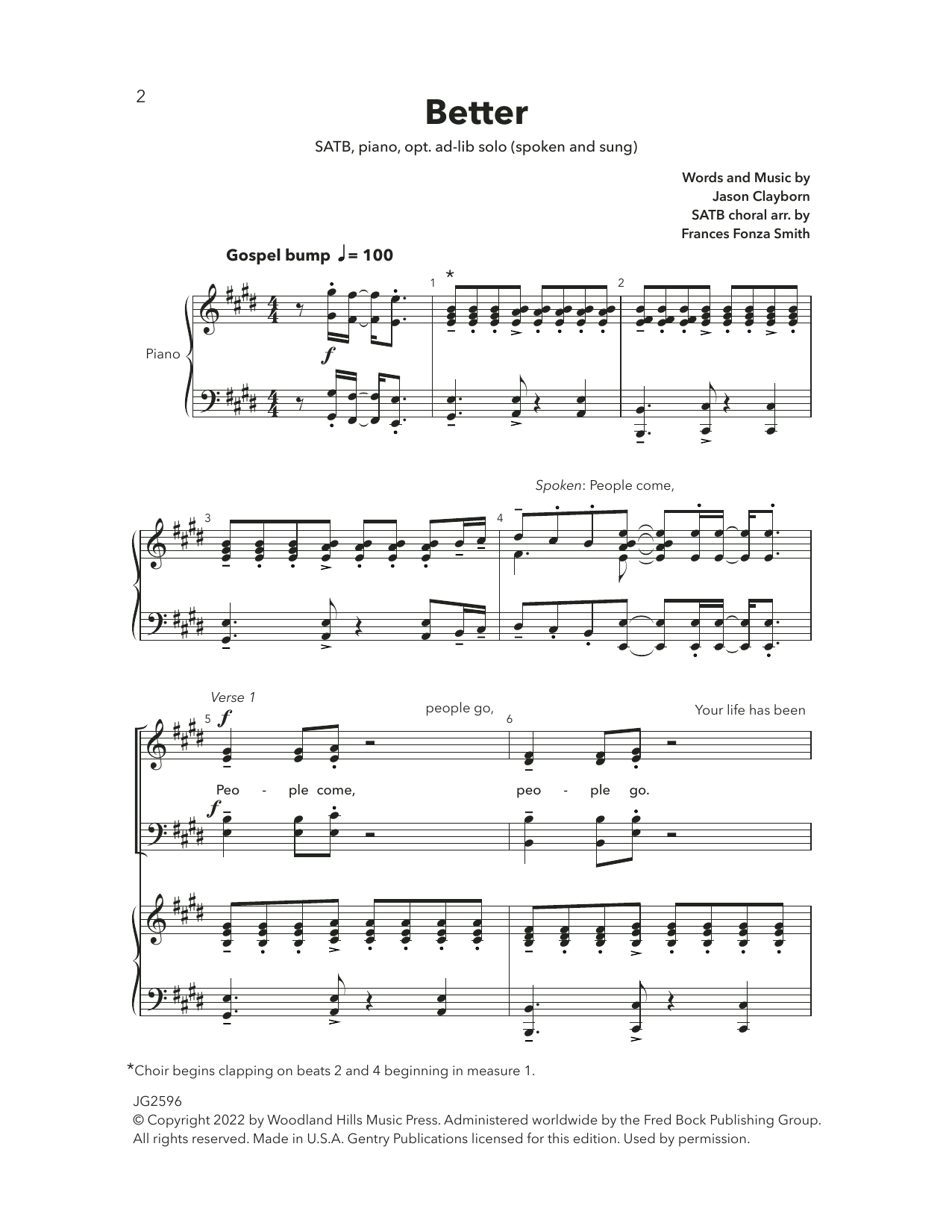 Frances Fonza Smith Better Sheet Music