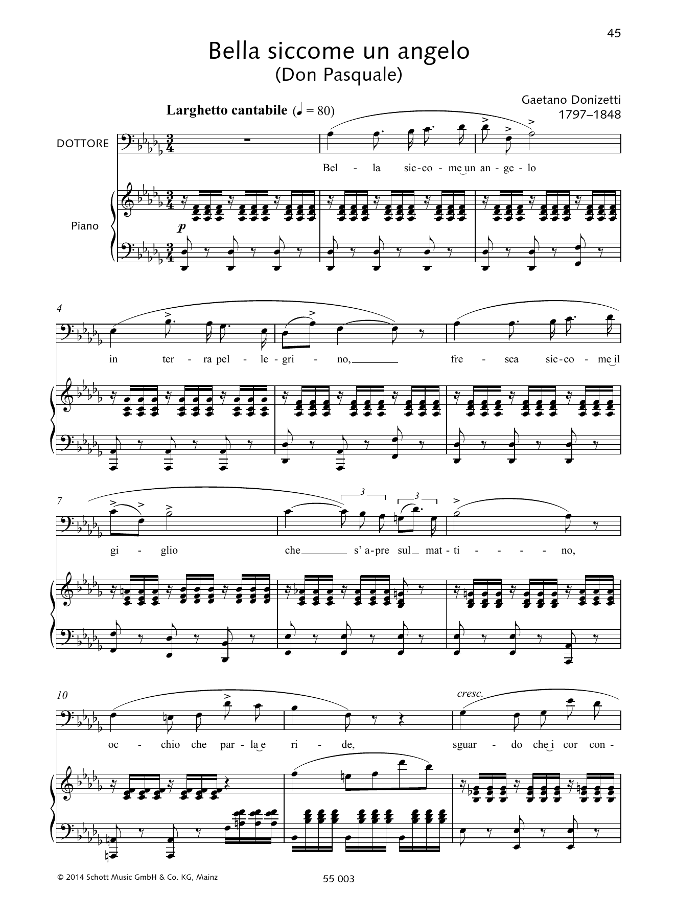 Francesca Licciarda Bella siccome un angelo Sheet Music