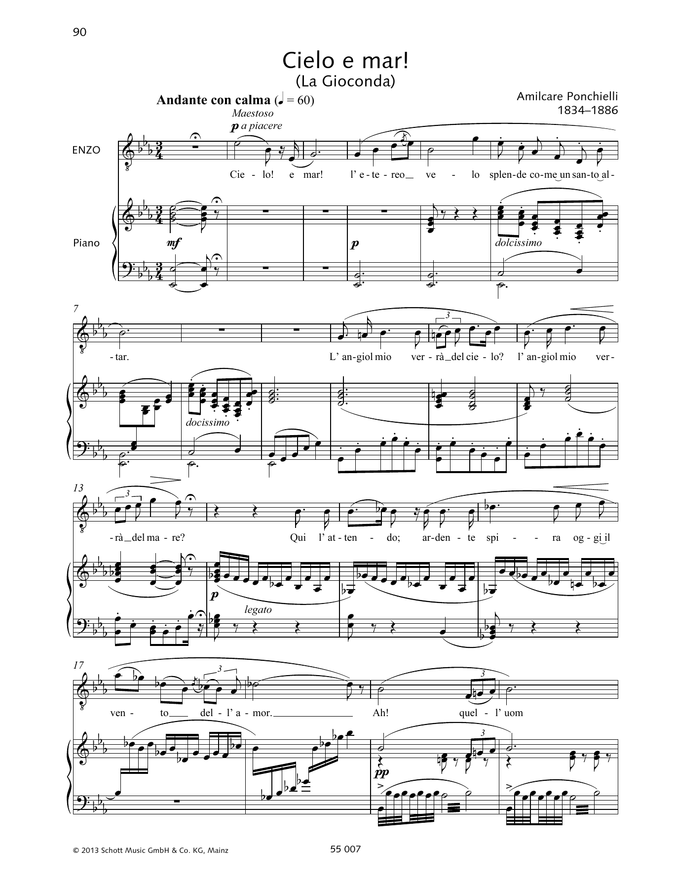 Francesca Licciarda Cielo e mar! Sheet Music