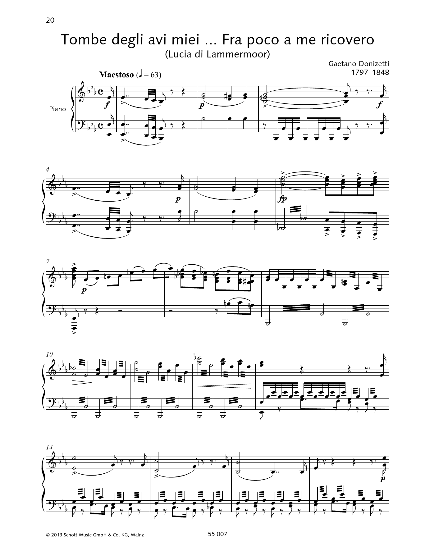 Francesca Licciarda Tombe degli avi miei Sheet Music