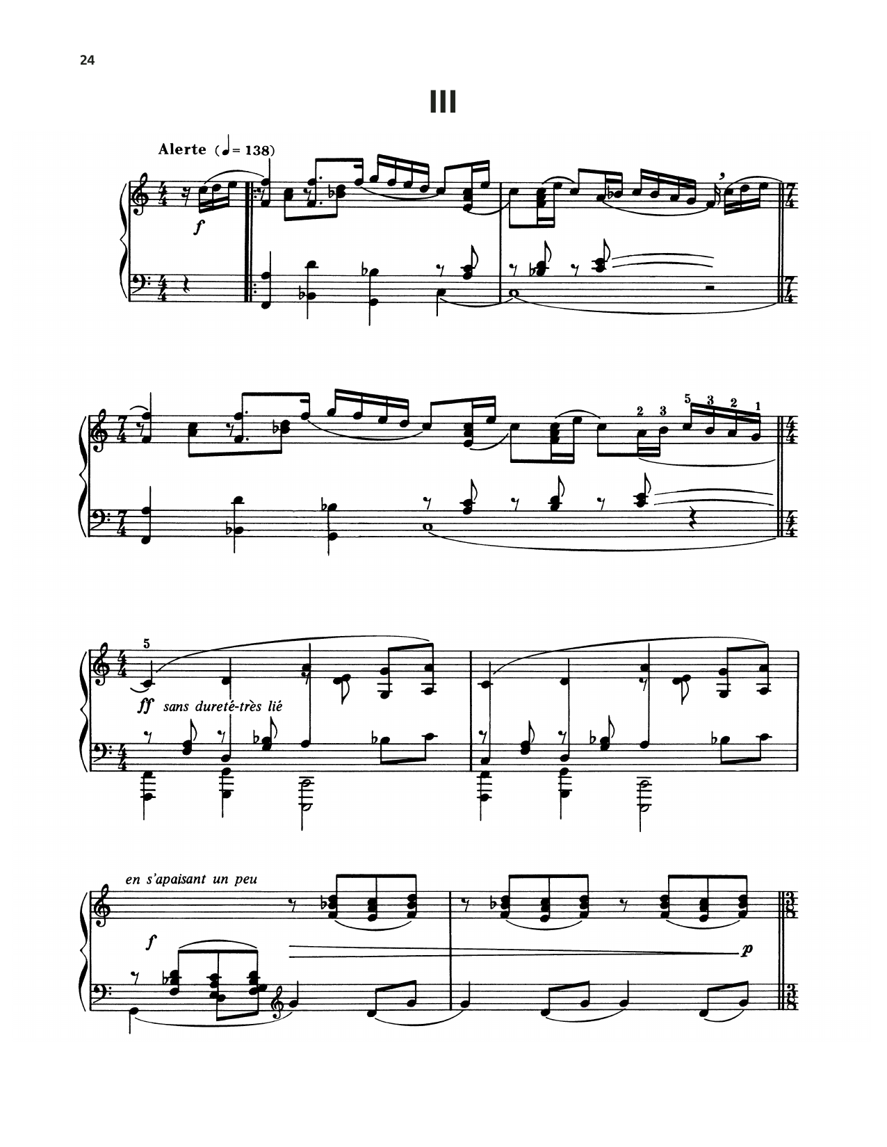 Francis Poulenc Mouvements Perpetuel Three Sheet Music