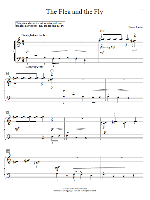 Frank Levin The Flea And The Fly Sheet Music