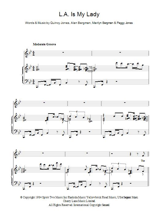 Frank Sinatra L.A. Is My Lady Sheet Music
