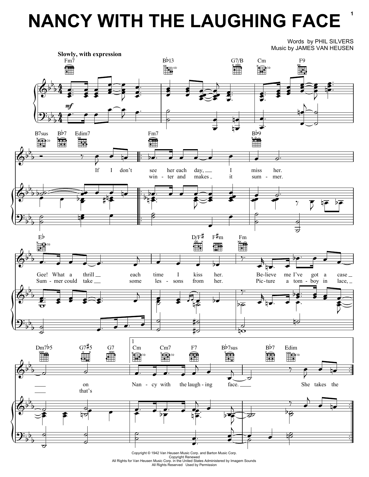 Frank Sinatra Nancy - With The Laughing Face Sheet Music
