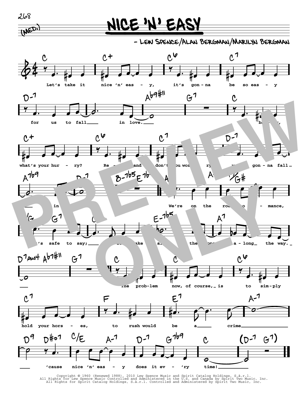 Frank Sinatra Nice 'n' Easy (High Voice) Sheet Music