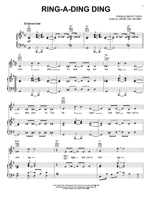 Frank Sinatra Ring-A-Ding Ding Sheet Music