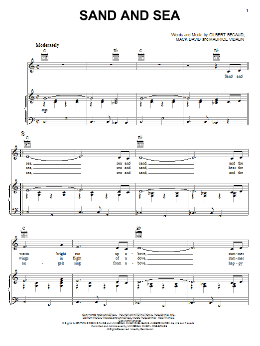 Frank Sinatra Sand and Sea Sheet Music