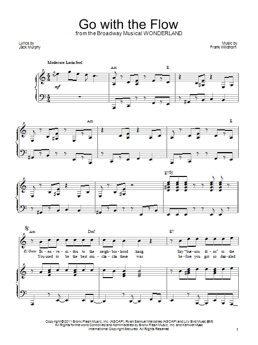 Frank Wildhorn Go With The Flow Sheet Music