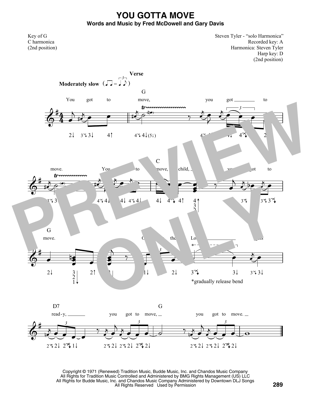 Fred McDowell You Gotta Move Sheet Music