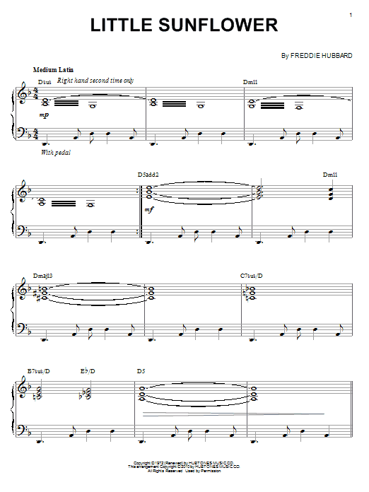 Freddie Hubbard Little Sunflower (arr. Brent Edstrom) Sheet Music