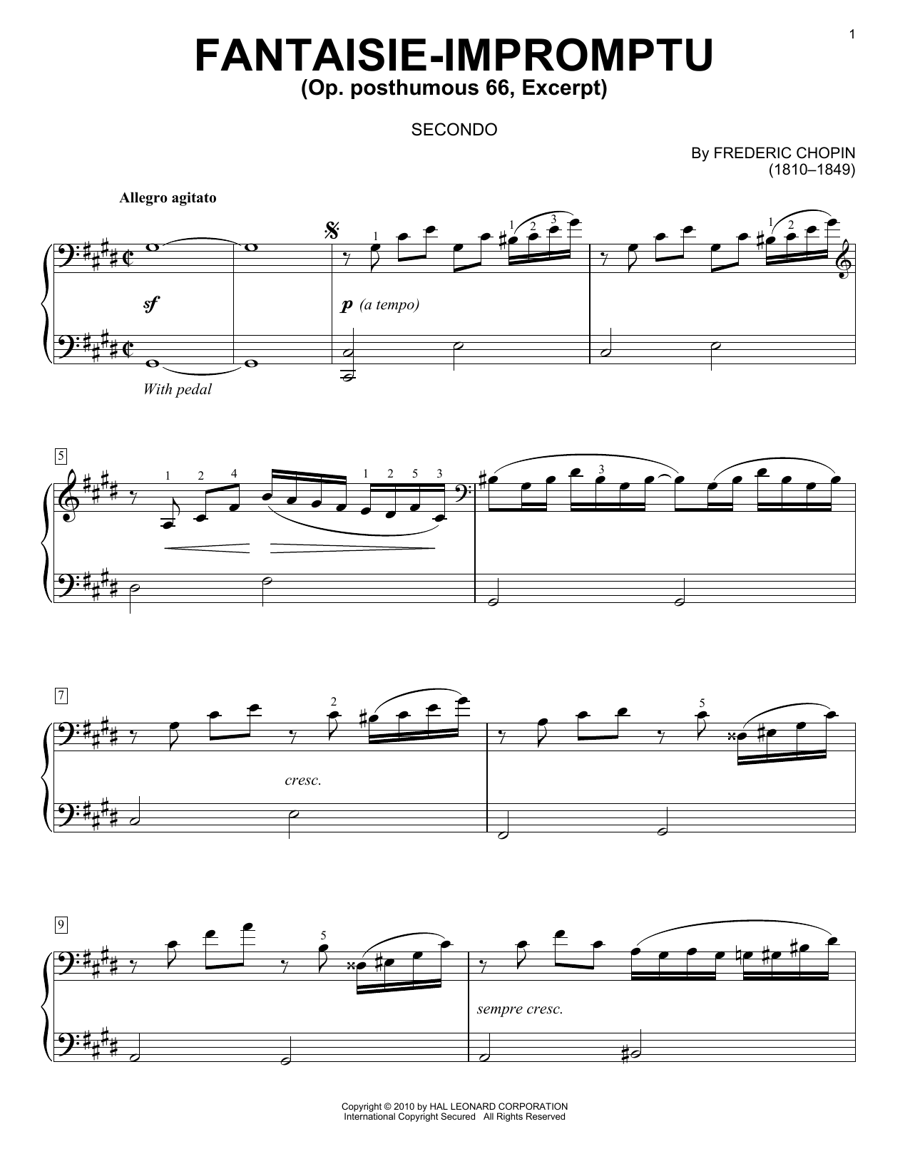 Frederic Chopin Fantaisie - Impromptu Sheet Music