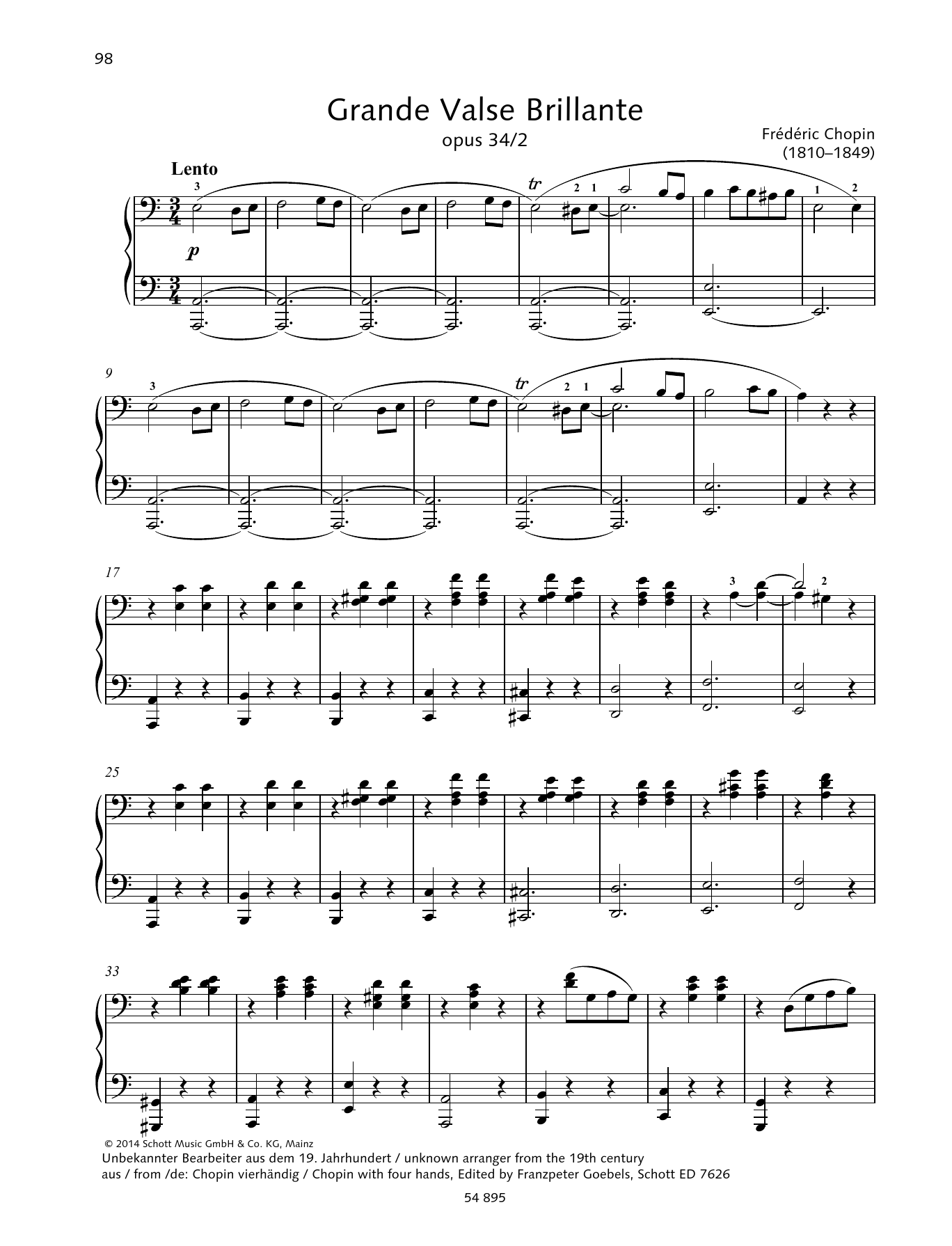 Frédéric Chopin Grande Valse Brillante Sheet Music
