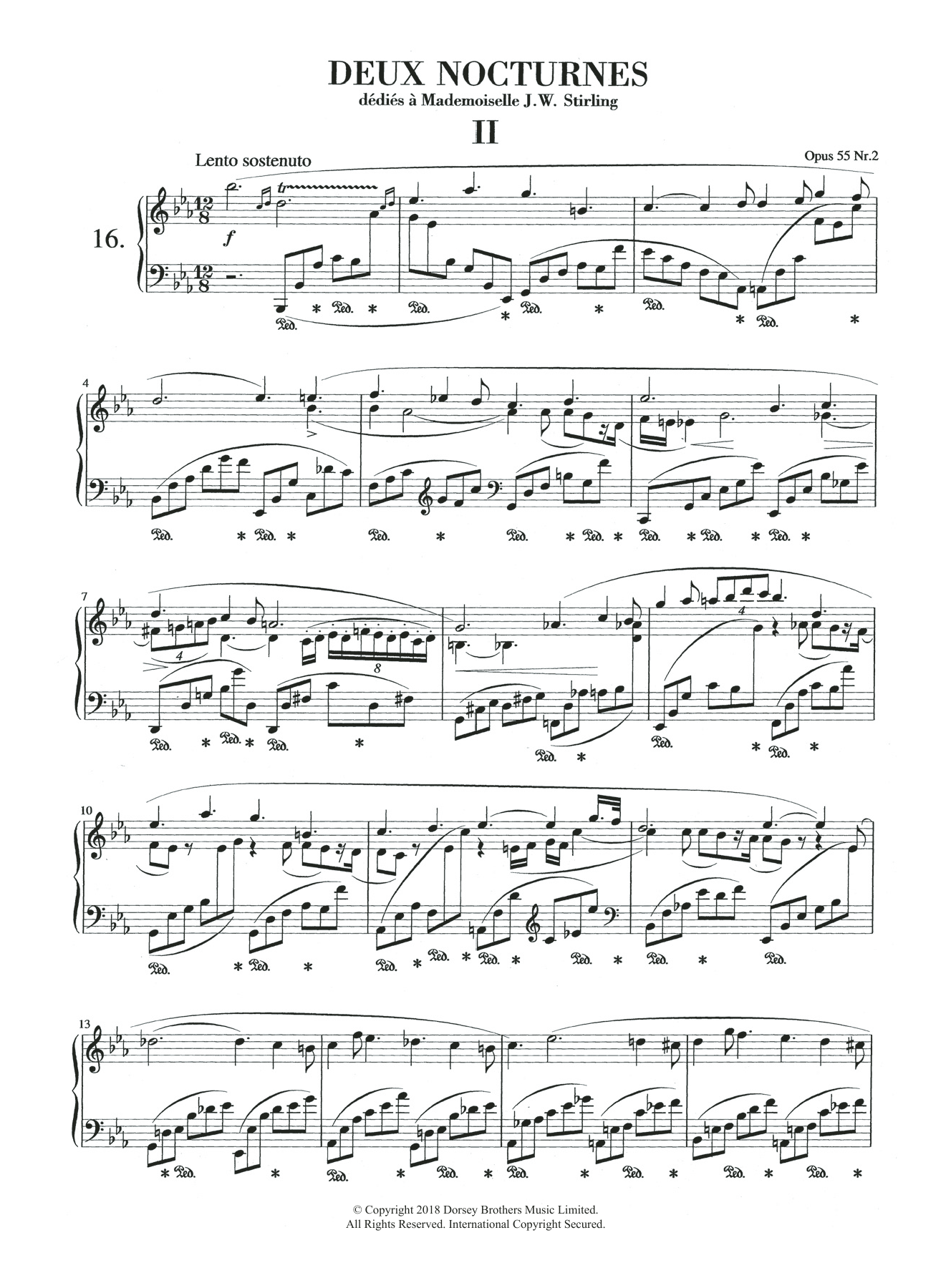 Frédéric Chopin Nocturne In E Flat Major, Op.55, No.2 Sheet Music