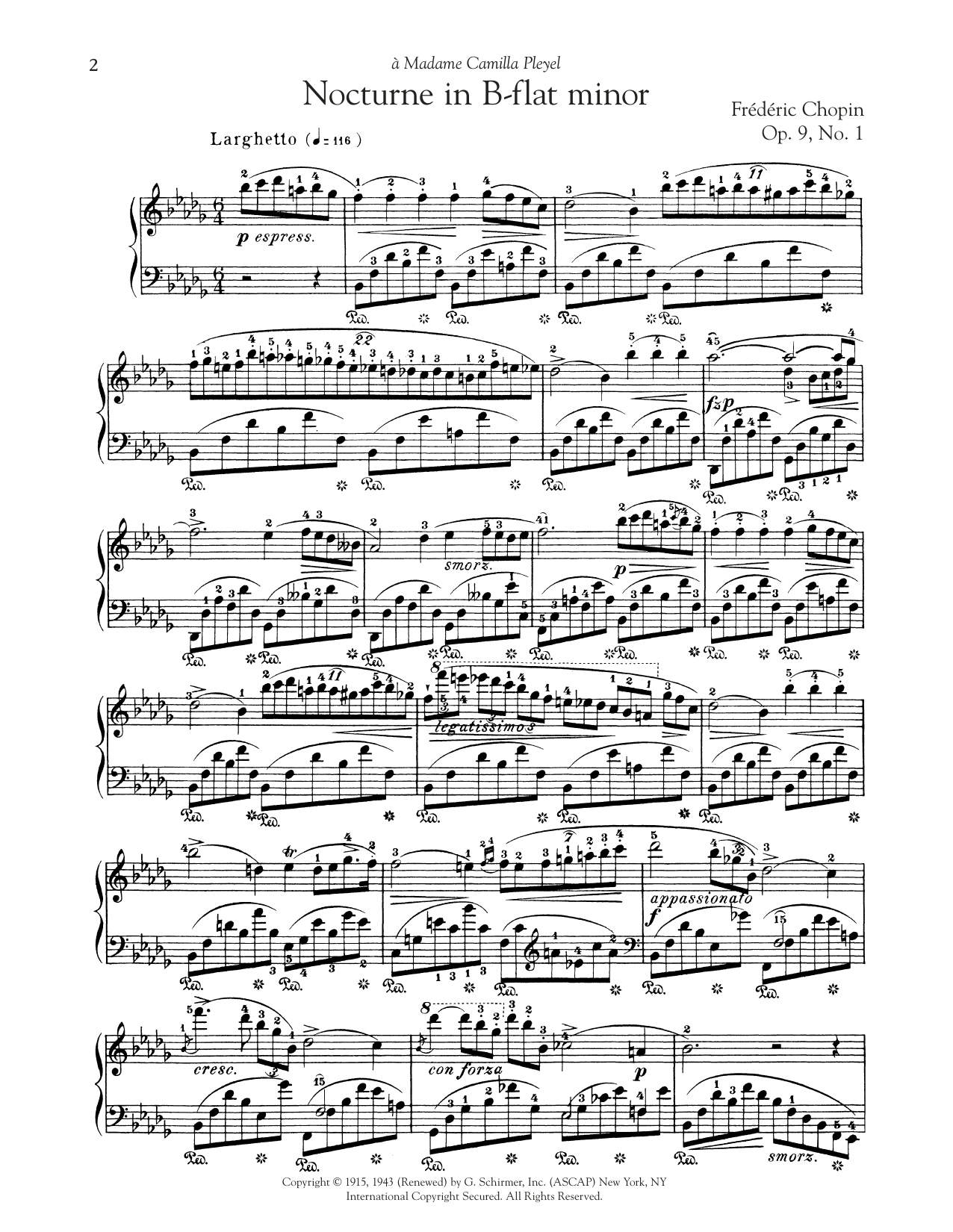 Frédéric Chopin Nocturne, Op. 9, No. 1 Sheet Music
