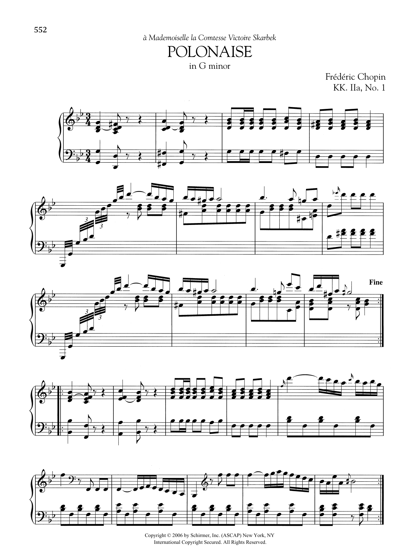 Frédéric Chopin Polonaise in G minor, KK. IIa, No. 1 Sheet Music