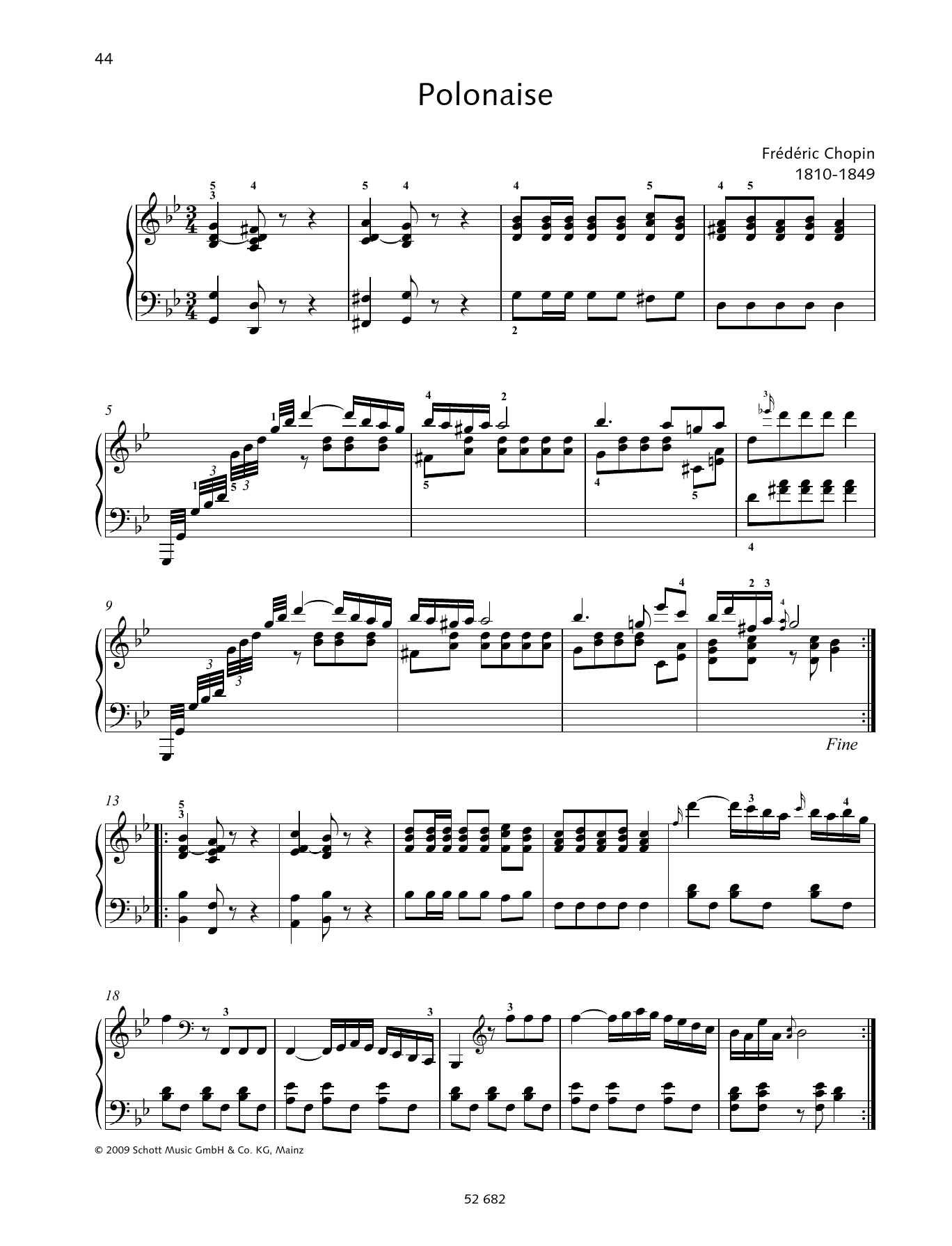 Frédéric Chopin Polonaise in G minor Sheet Music
