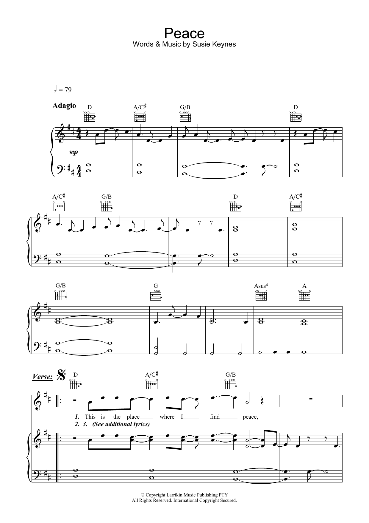 Fruit Peace Sheet Music