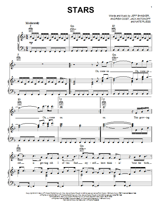 fun. Stars Sheet Music