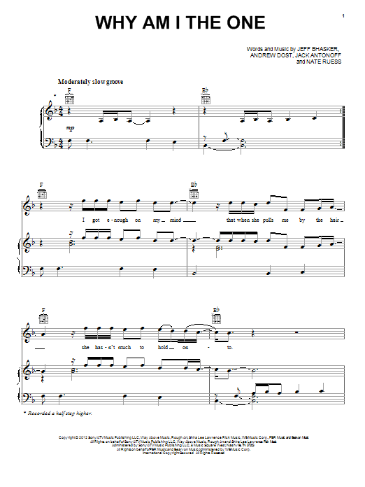 fun. Why Am I The One Sheet Music