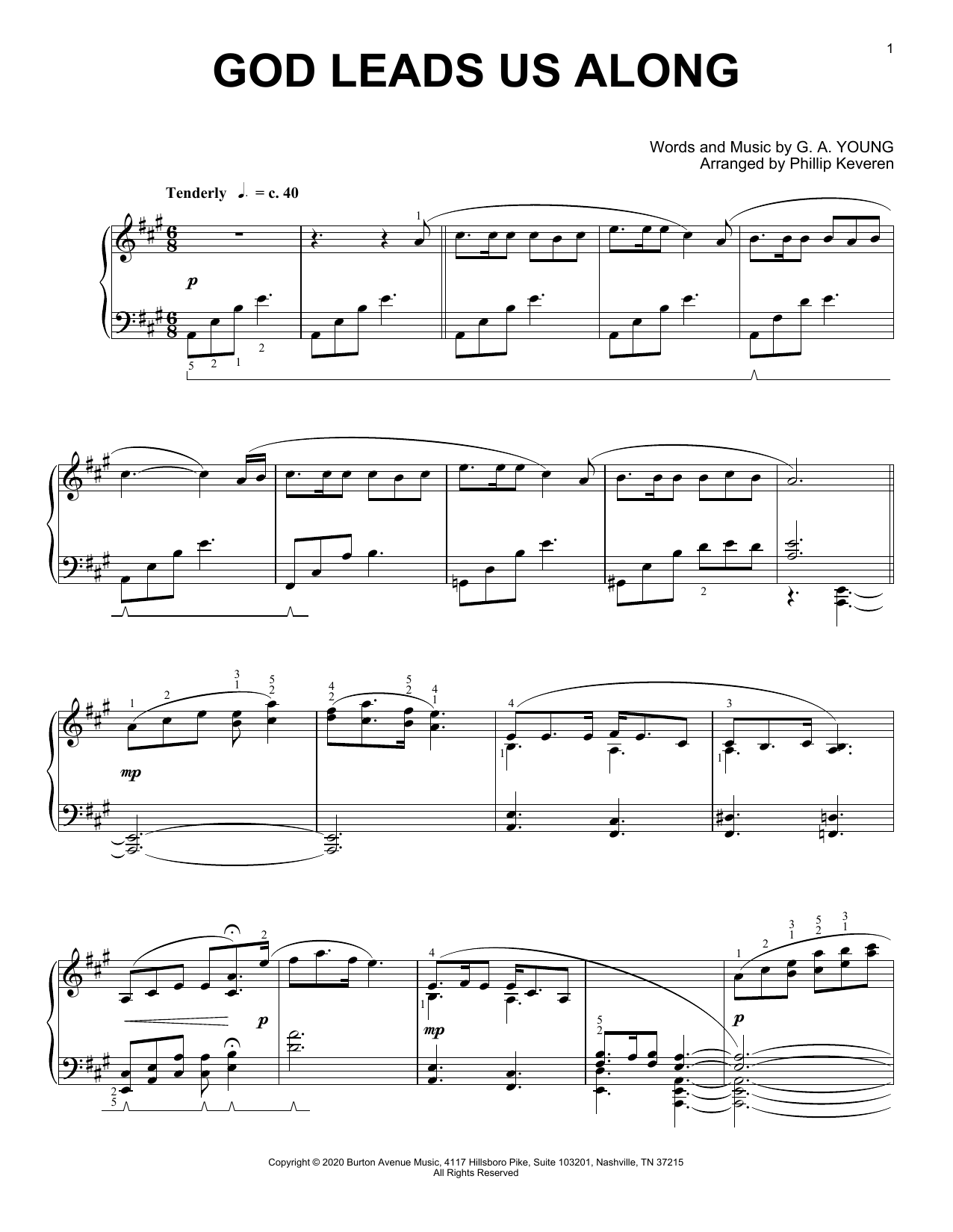 G.A. Young God Leads Us Along (arr. Phillip Keveren) Sheet Music