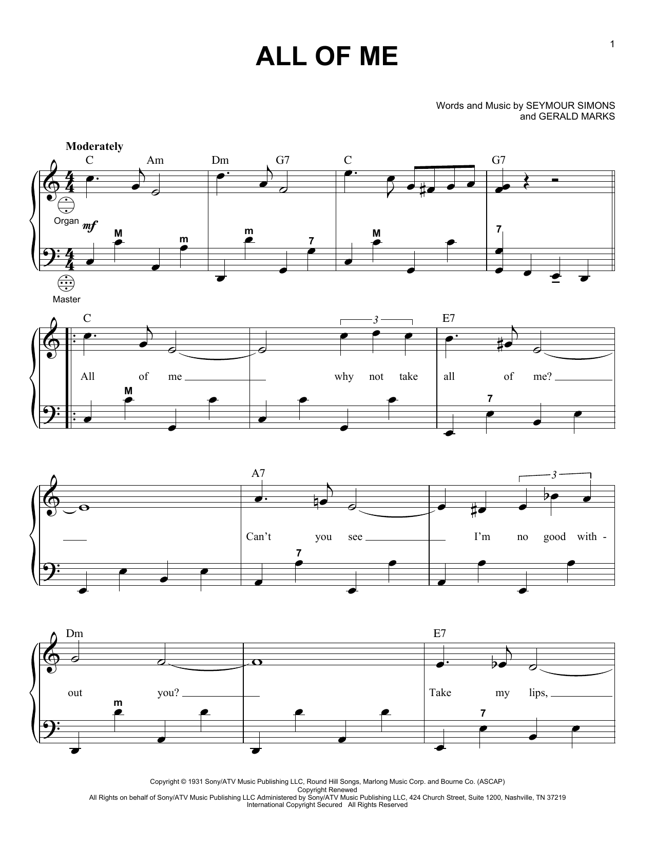 Gary Meisner All Of Me Sheet Music