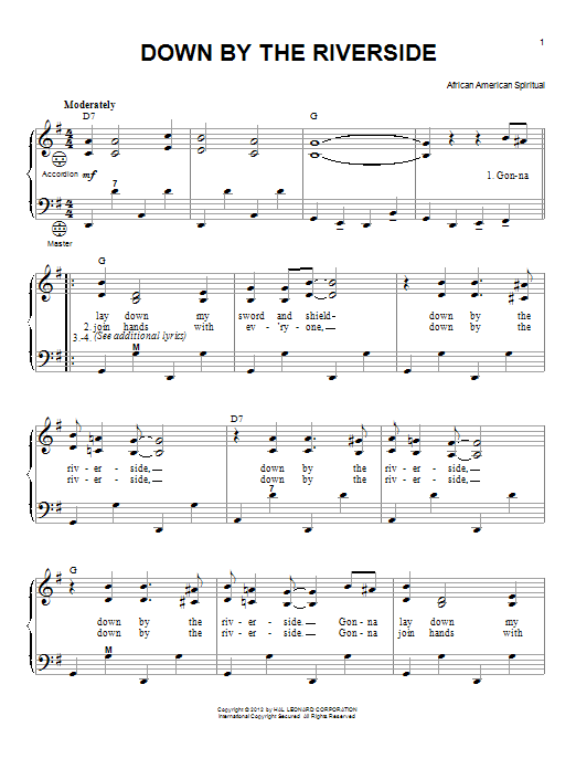 Gary Meisner Down By The Riverside Sheet Music