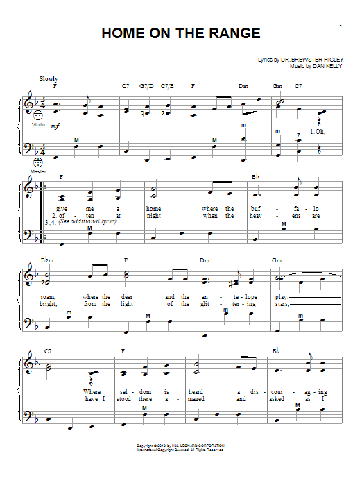 Gary Meisner Home On The Range Sheet Music
