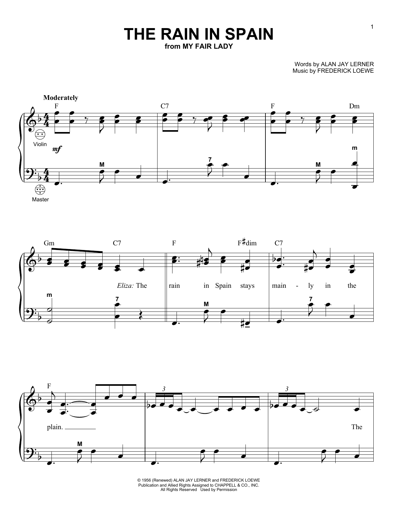 Gary Meisner The Rain In Spain Sheet Music