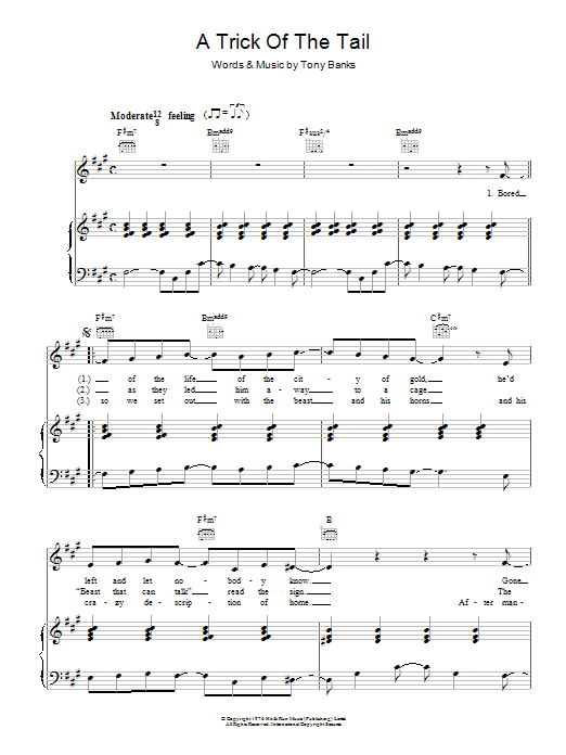 Genesis A Trick Of The Tail Sheet Music