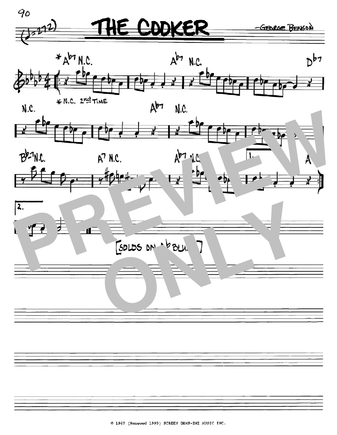 George Benson The Cooker Sheet Music