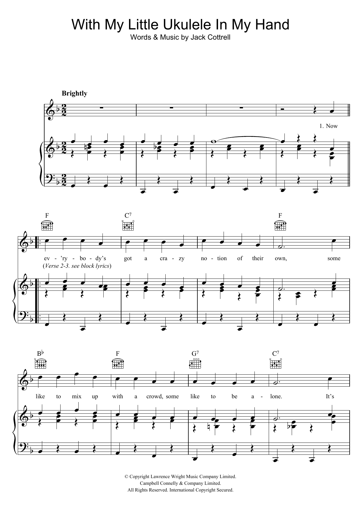 George Formby With My Little Ukulele In My Hand Sheet Music