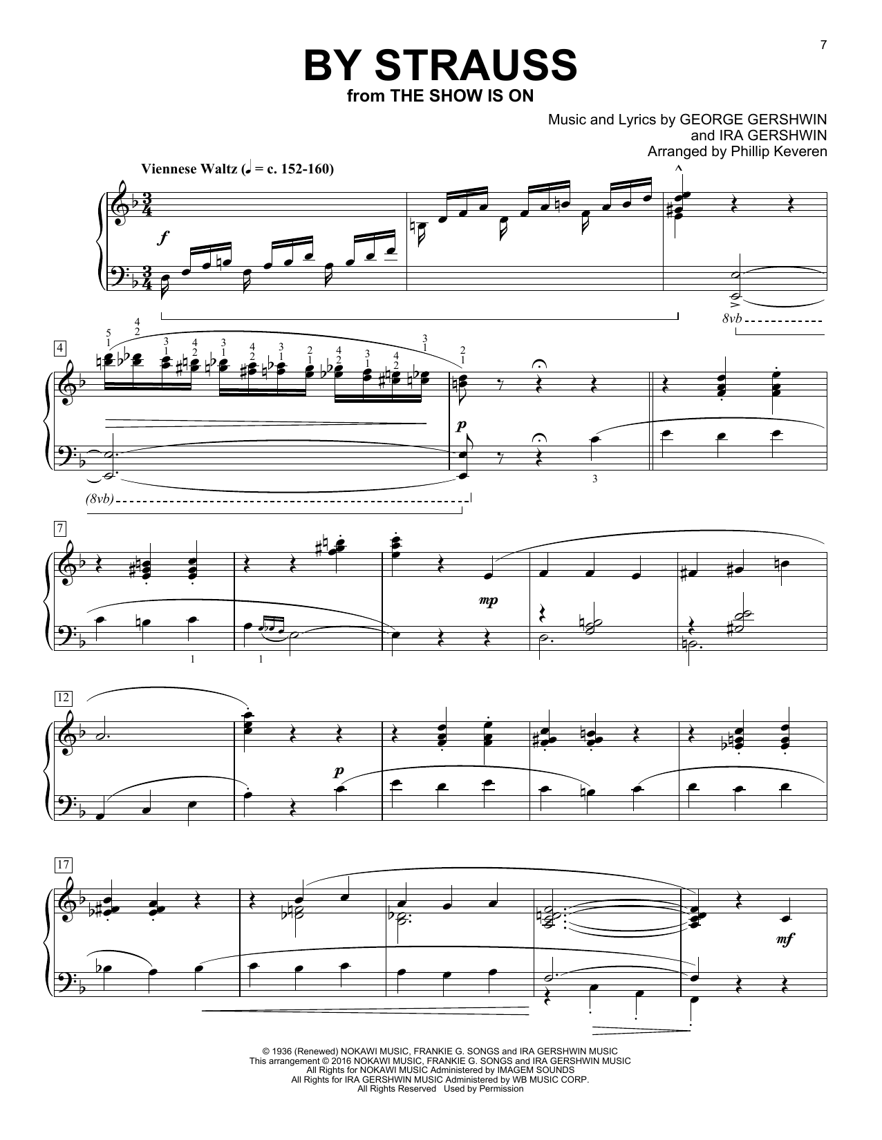 George Gershwin By Strauss (arr. Phillip Keveren) Sheet Music