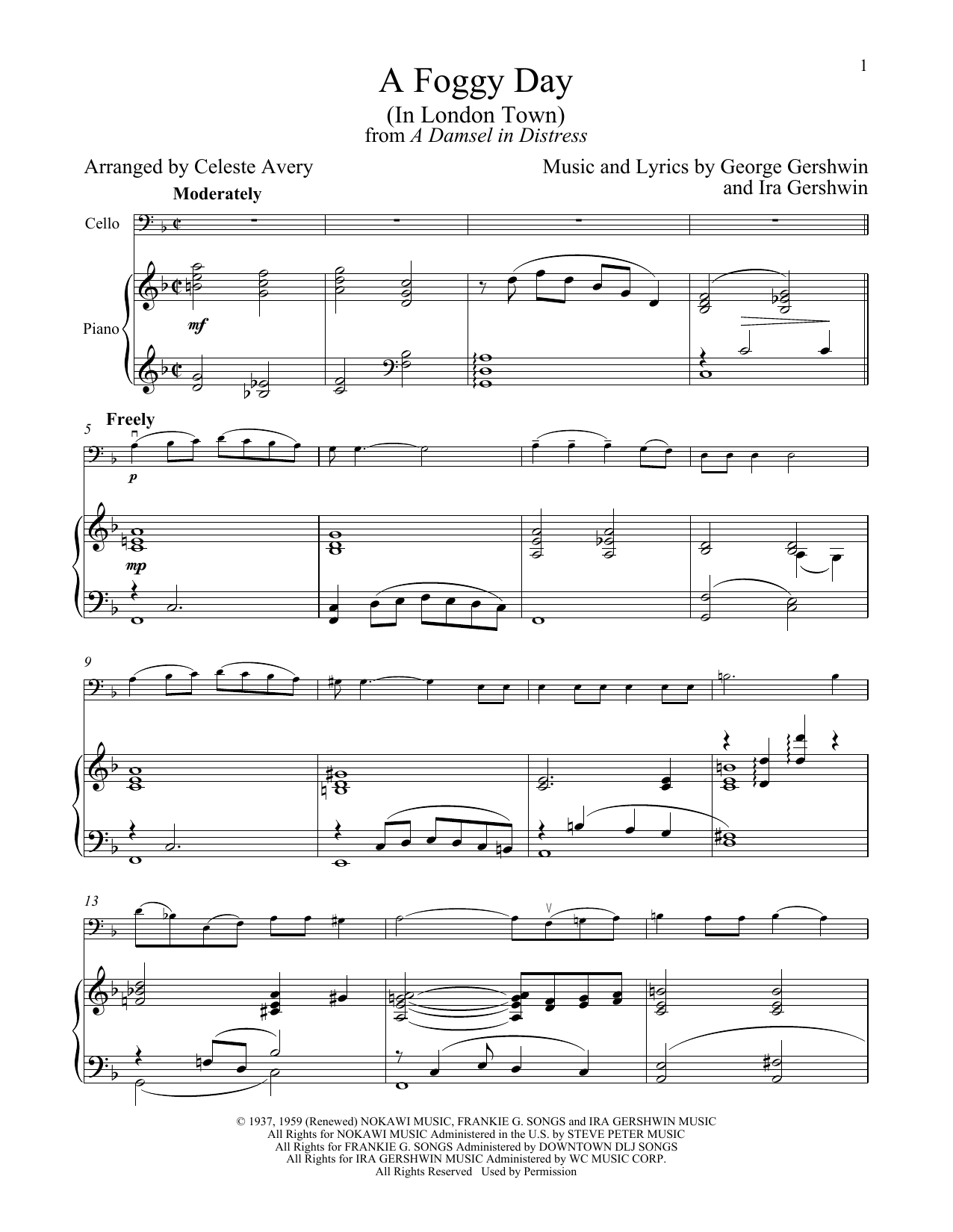 George Gershwin & Ira Gershwin A Foggy Day (In London Town) (from A Damsel In Distress) Sheet Music